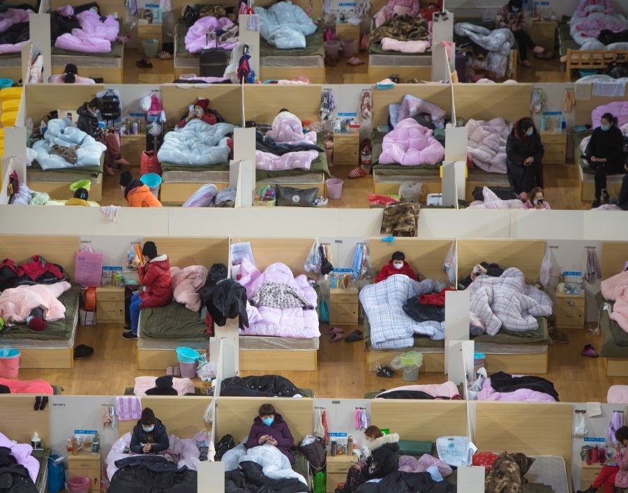 A temporary hospital converted from Wuhan Sports Center in Wuhan, Hubei province. (Xinhua)