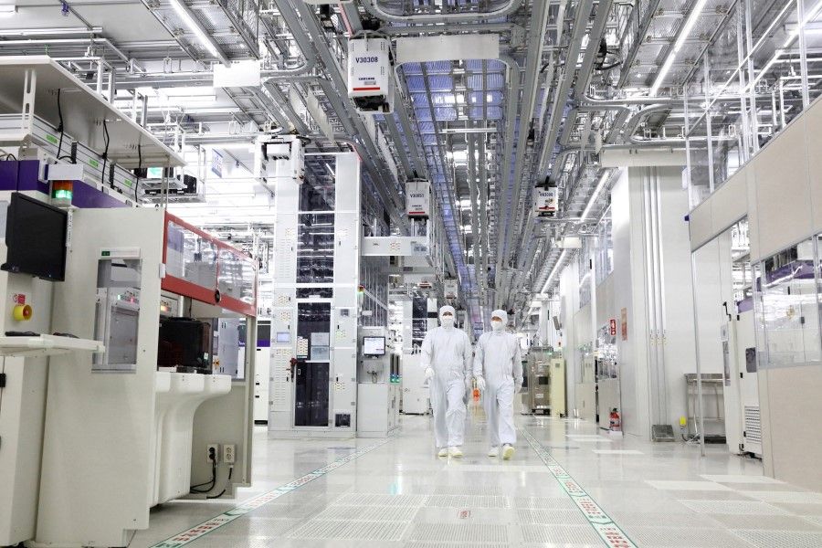A view shows Samsung Electronics' chip production plant at Pyeongtaek, South Korea, in this handout picture obtained by Reuters on 7 September 2022. (Samsung Electronics/Handout via Reuters)