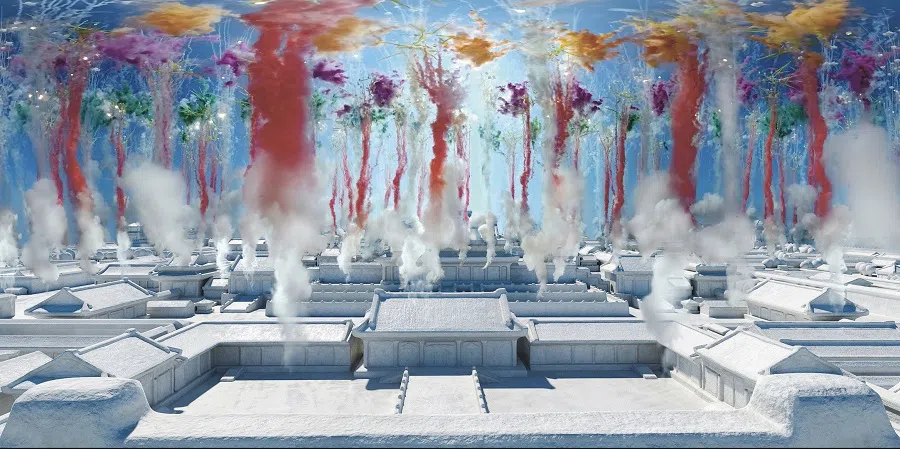 Cai Guo-Qiang's first virtual reality work "Sleepwalking in the Forbidden City" at the Forbidden City in Beijing. (Photo provided by organisers)