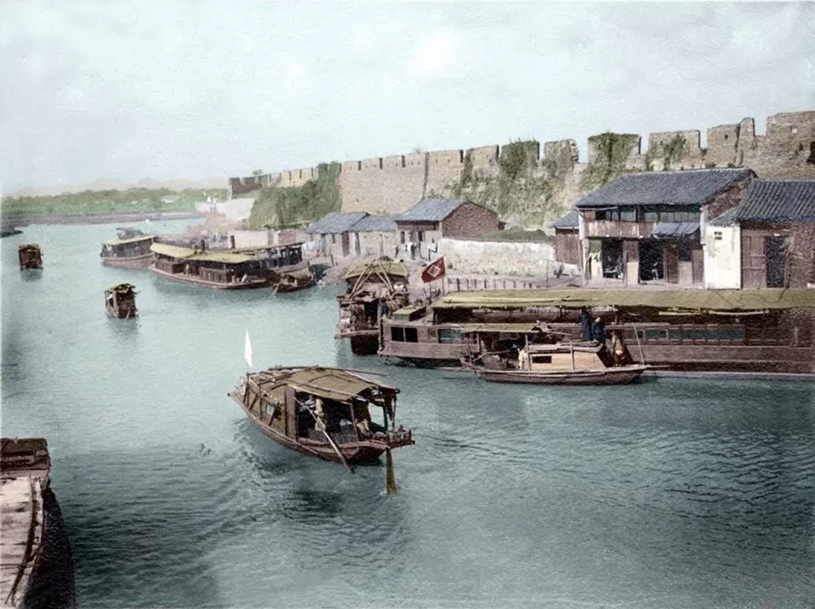Suzhou, China, in the 1910s, an important centre for silk production.