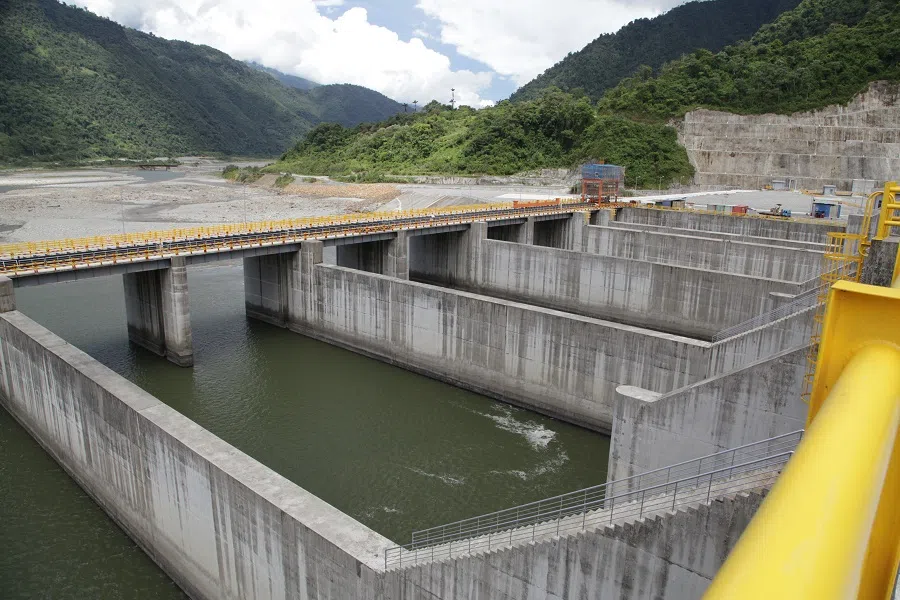 A view of the Coca Codo Sinclair Dam in Ecuador.