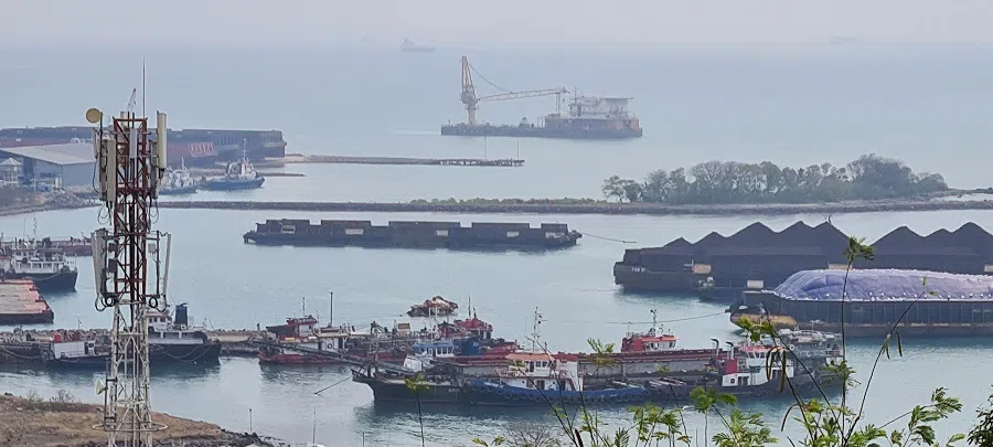 Barges carrying coal for the Suralaya power plant complex in Cilegon, Banten, Indonesia. (SPH Media)
