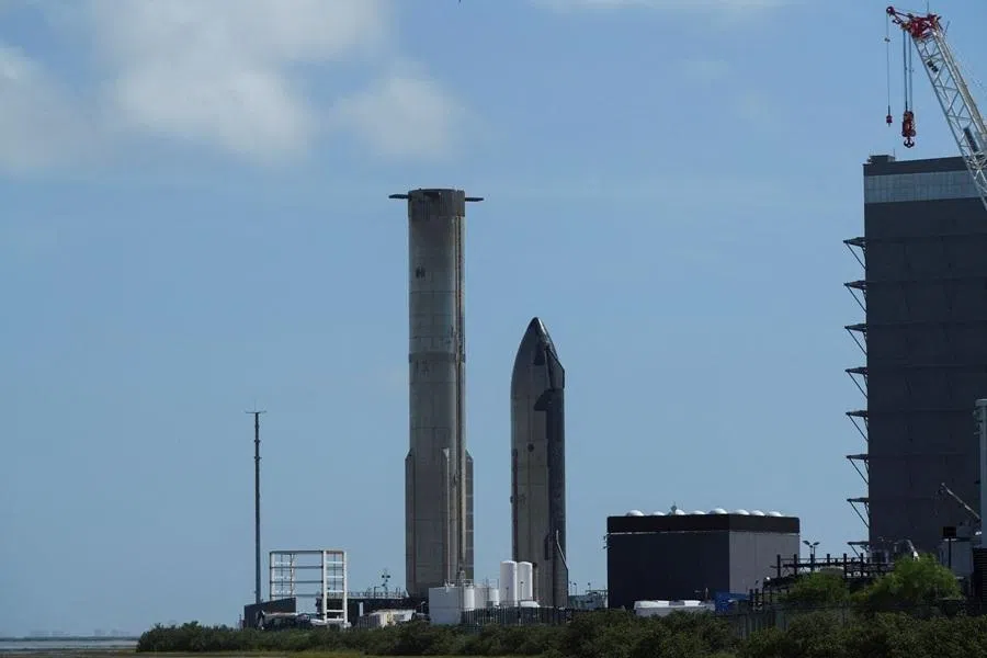 A general view of a SpaceX building and Starship rocket on the day of the company’s initial public offering (IPO), in Starbase, Texas, US, on 12 June 2026.