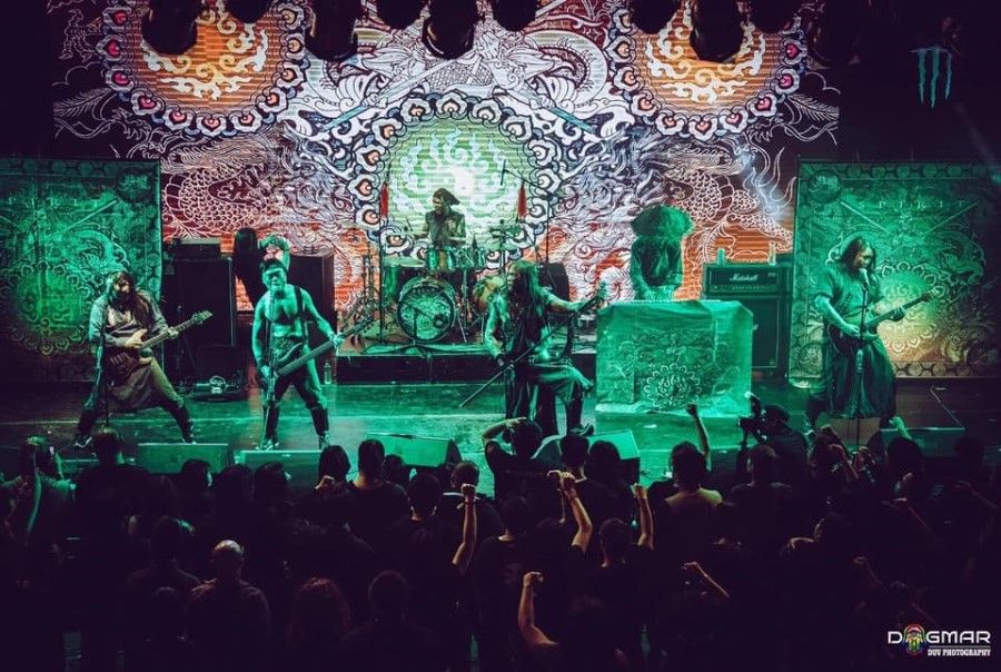 Beijing-based heavy metal band DreamSpirit performs on stage, January 2021. (DreamSpirit/Facebook)
