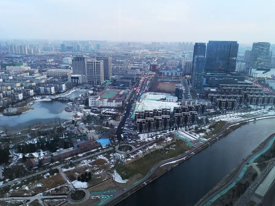 An intersection point with the Grand Canal seen in Tongzhou, Beijing, on 4 June 2020. 