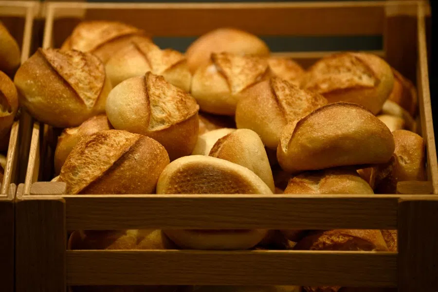 This file photo taken on 20 September 2022 shows bread rolls on sale in a bakery in Beelitz, eastern Germany. (Tobias Schwarz/AFP)