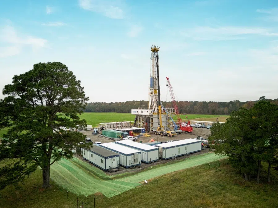A lithium appraisal well for ExxonMobil in Columbia County, Arkansas, November 2023. (ExxonMobil website)