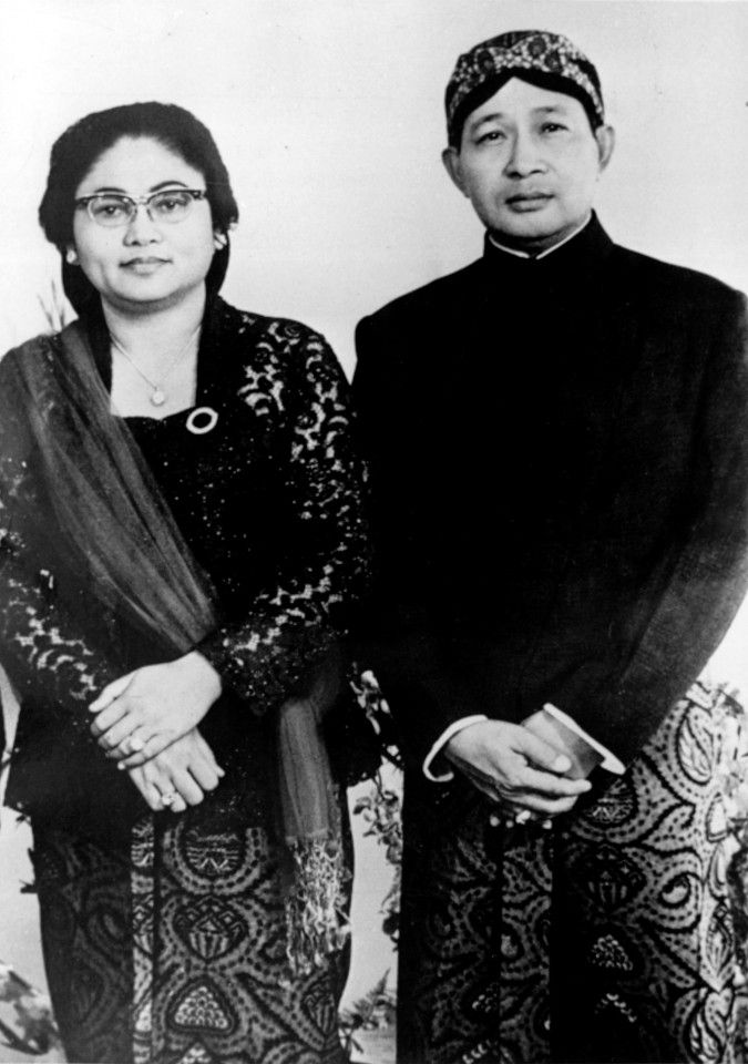 Former Indonesian president Suharto (right) and wife, 1970. (Handout/SPH)