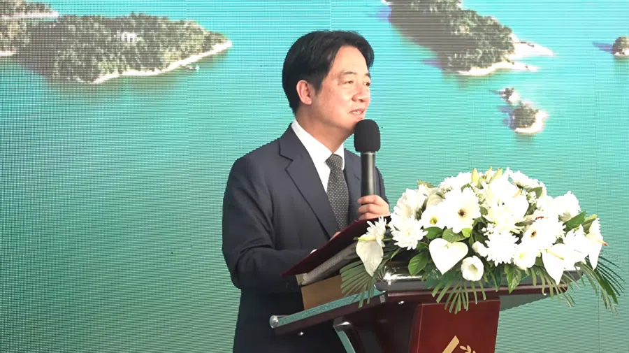 Taiwan President Lai Ching-te speaks at the memorial ceremony marking the 84th death anniversary of Japanese hydraulic engineer Yoichi Hatta. (Screenshot from video on Taiwan Presidential Office official website)