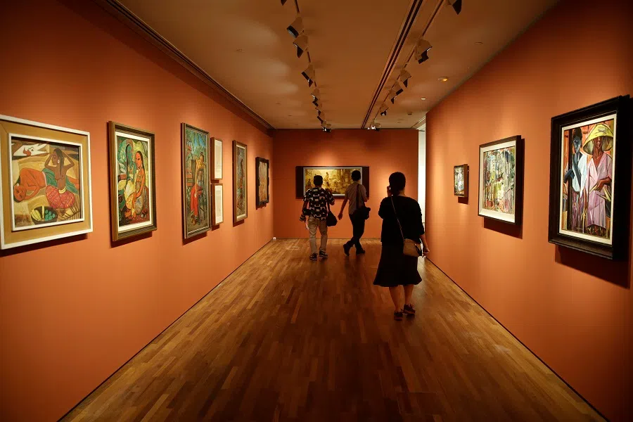 Visitors at the National Gallery of Singapore, 2015. (SPH Media)