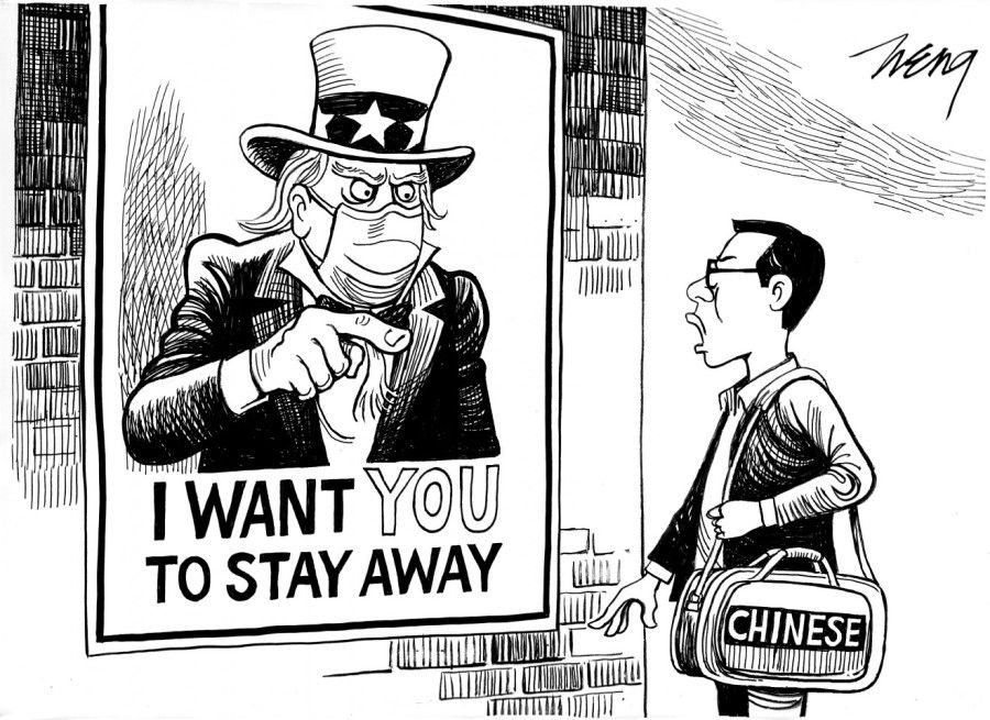 The West is ostracising China since it is unable to change it. (Cartoon: Heng Kim Song)