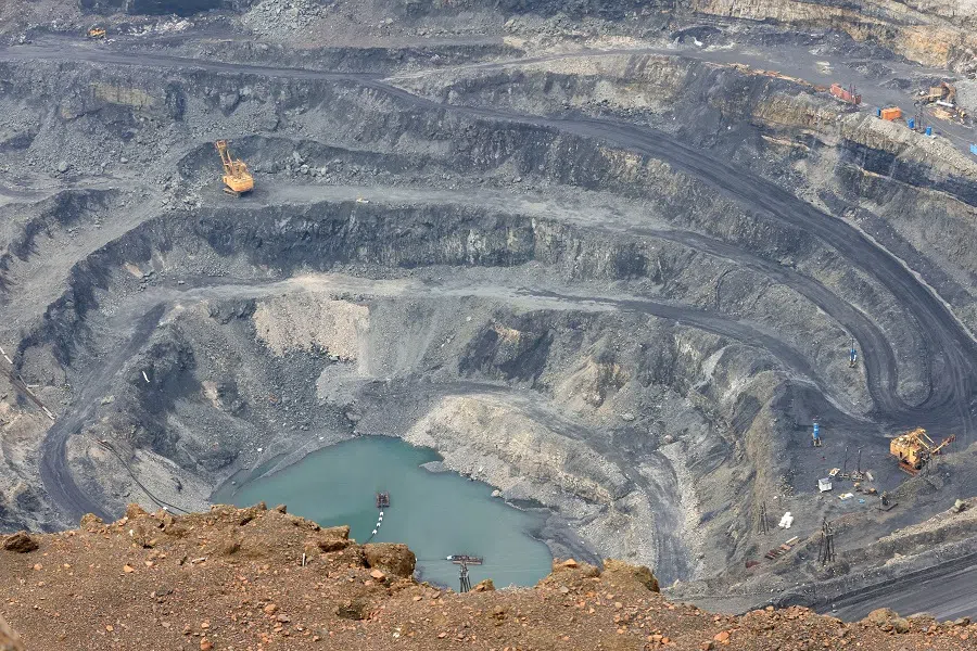 A general view shows Zapolyarny mine of Medvezhy Ruchey enterprise, which is a subsidiary of the world's leading nickel and palladium producer Nornickel, in the Arctic city of Norilsk, Russia, on 24 August 2021. (Tatyana Makeyeva/Reuters)