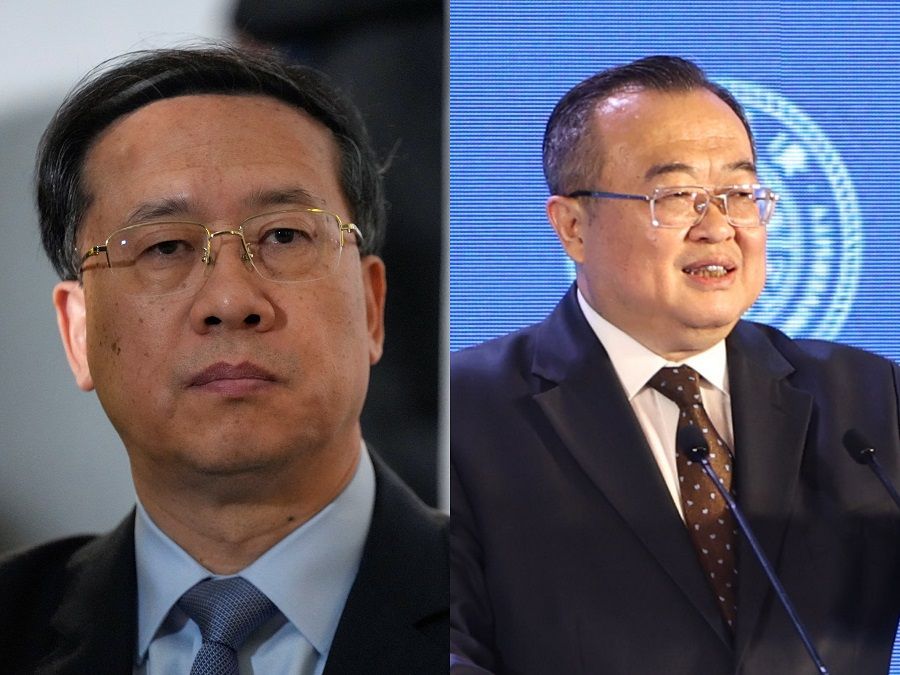 (Left) China's Vice Foreign Minister Ma Zhaoxu (Nic Bothma/Reuters) and director of the International Liaison Department of the CCP's Central Committee Liu Jianchao (CNS).