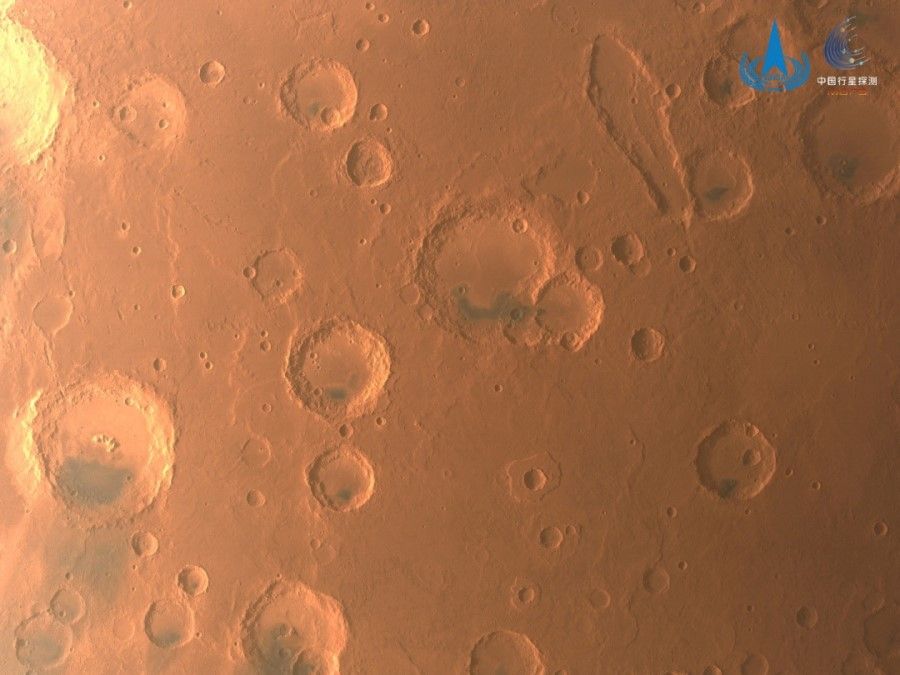 An image of Mars taken by China's Tianwen-1 unmanned probe is seen in this handout image released by China National Space Administration (CNSA) 29 June 2022. (CNSA/Handout via Reuters)