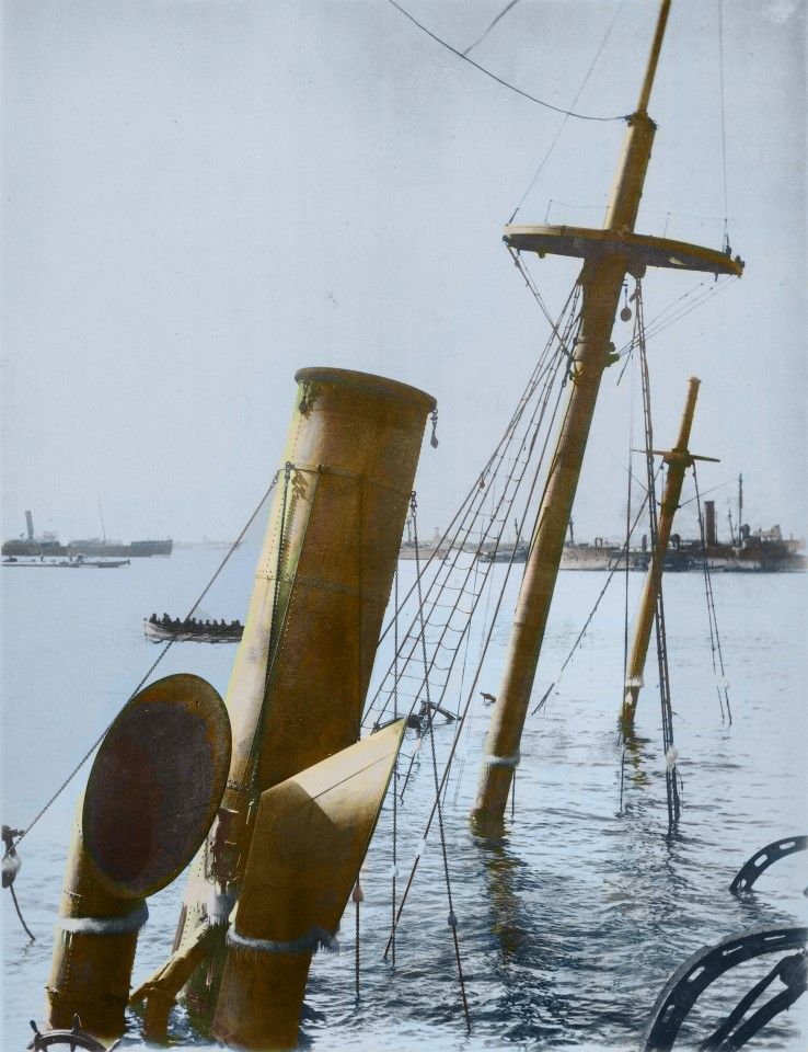 In 1895, the Chinese navy's flagship, the Weiyuan, was destroyed and sunk by the Japanese navy, symbolising the exchange of power and status between China and Japan.