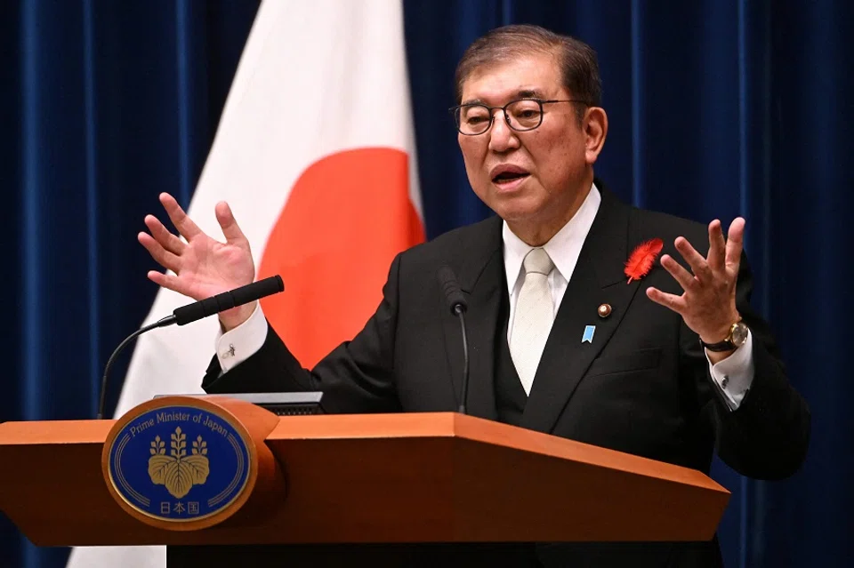 Japan’s new Prime Minister Shigeru Ishiba speaks during a press conference at the prime minister’s office in Tokyo, Japan, on 1 October 2024. (Yuichi Yamazaki/Pool/AFP)