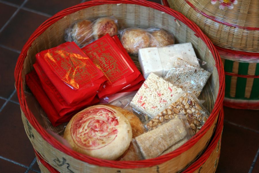 Traditional Chinese wedding pastries. (SPH)