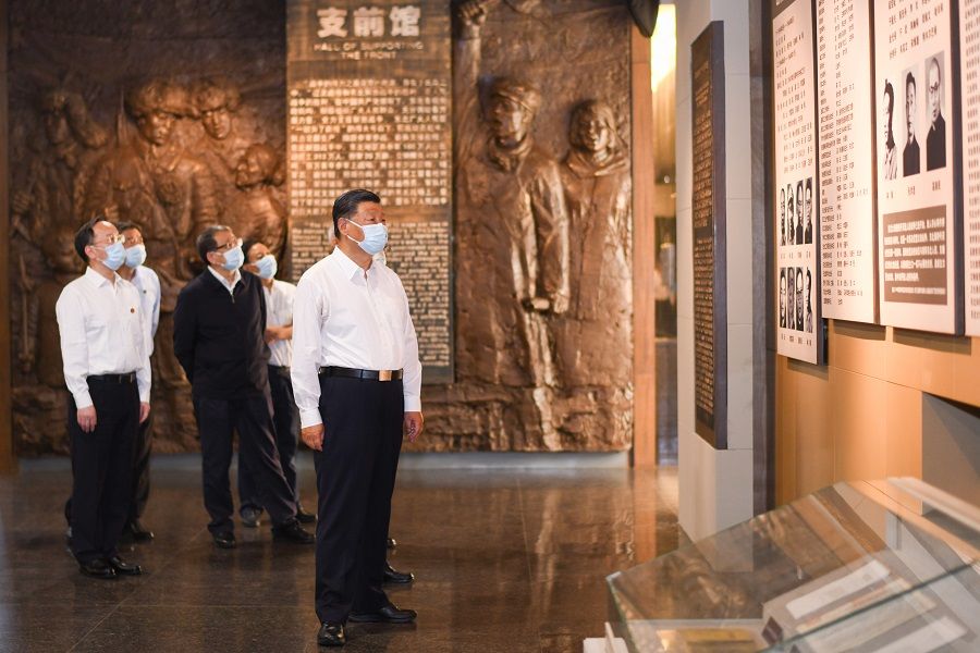 Chinese President Xi Jinping visits the Liaoshen Campaign Memorial in Jinzhou city, Liaoning province, China, on 16 August 2022. (Xinhua)