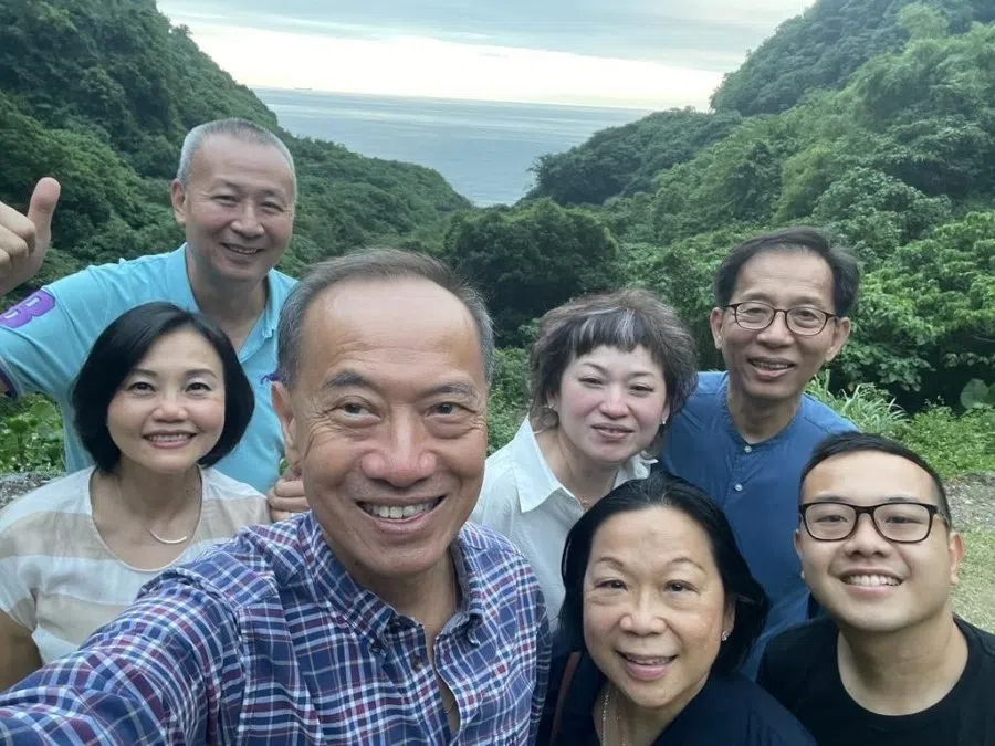 Mr and Mrs Yeo on their trip to Taiwan in September 2023. The author is at the top left of the photo.