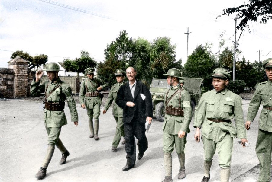 In May 1946, Japanese war criminal Sakai Takashi smiled as he was brought to trial, hoping to gain some sympathy from the Chinese people. In 1941, Takashi was sent to Guangzhou, and when the Pacific War broke out, his troop was ordered to attack Hong Kong, where they carried out two months of brutal massacres, including killings, mistreatment and rape. In May 1946, the Nanjing War Crimes Tribunal held a trial for Takashi, and after a second trial, he was sentenced to the death penalty and executed at Yuhuatai on 30 September 1946.