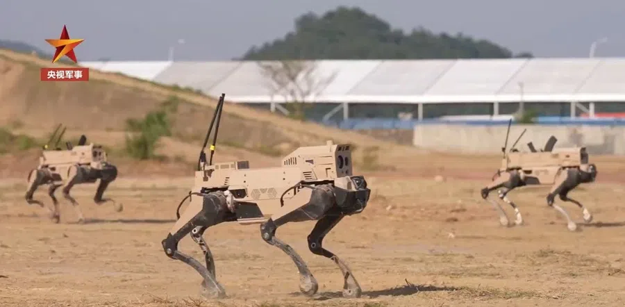 Developed by China South Industries Group Corporation, the robot wolf debuted at Airshow China in Zhuhai in November 2024.
