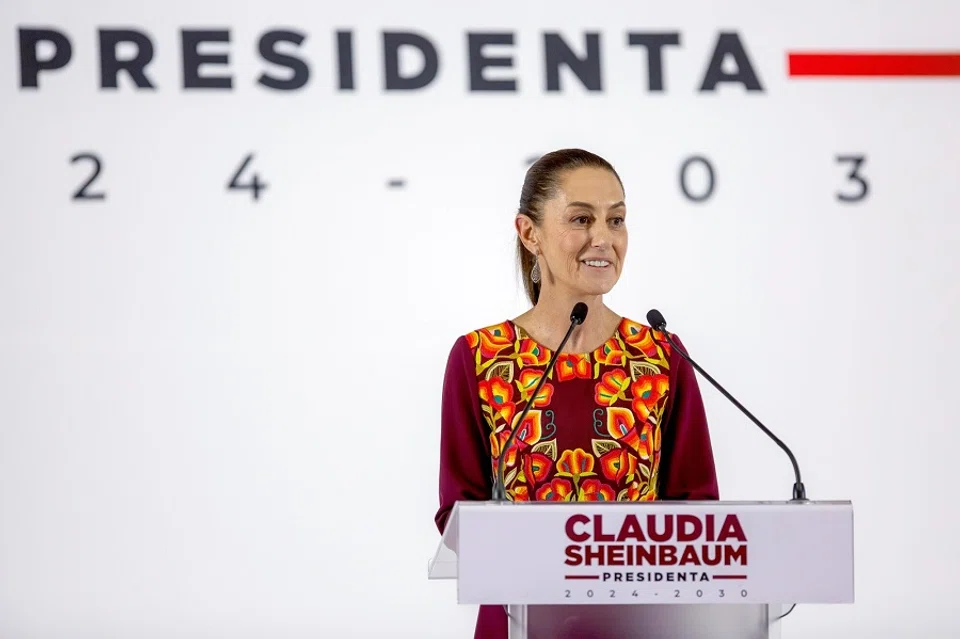 Claudia Sheinbaum, Mexico’s president-elect, during an event presenting her cabinet picks in Mexico City, Mexico, on 27 June 2024. (Stephania Corpi/Bloomberg)