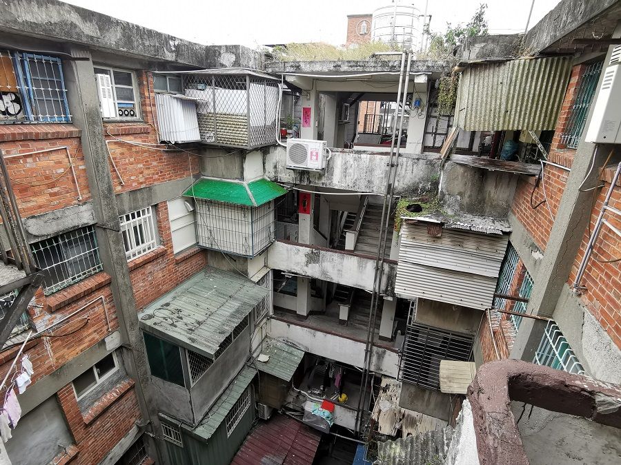 A general view of a resettled tenement, a low-cost public housing project built in the 60s and 70s of the last century.