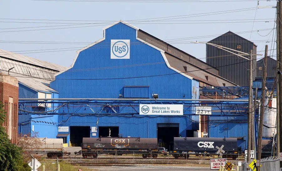 A view of the front of the Great Lakes Works United States Steel plant is seen in River Rouge, Michigan, US, on 11 September 2024. (Rebecca Cook/Reuters)