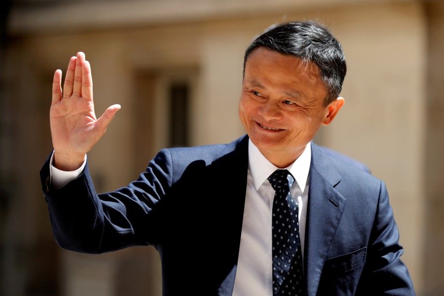 Jack Ma, billionaire founder of Alibaba Group, arrives at the "Tech for Good" Summit in Paris, France, 15 May 2019. (Charles Platiau/Reuters)