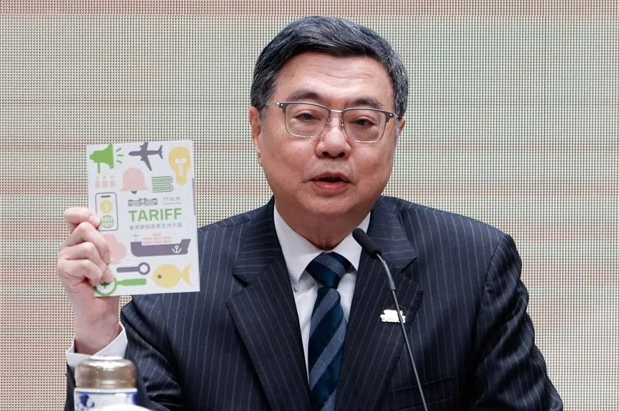 Taiwan's Premier Cho Jung-tai in a shot in Taipei, Taiwan, on 20 January 2026. (Ann Wang/Reuters)