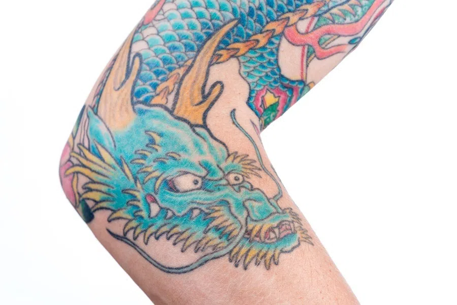 What Grandpa’s dragon tattoo looked like.