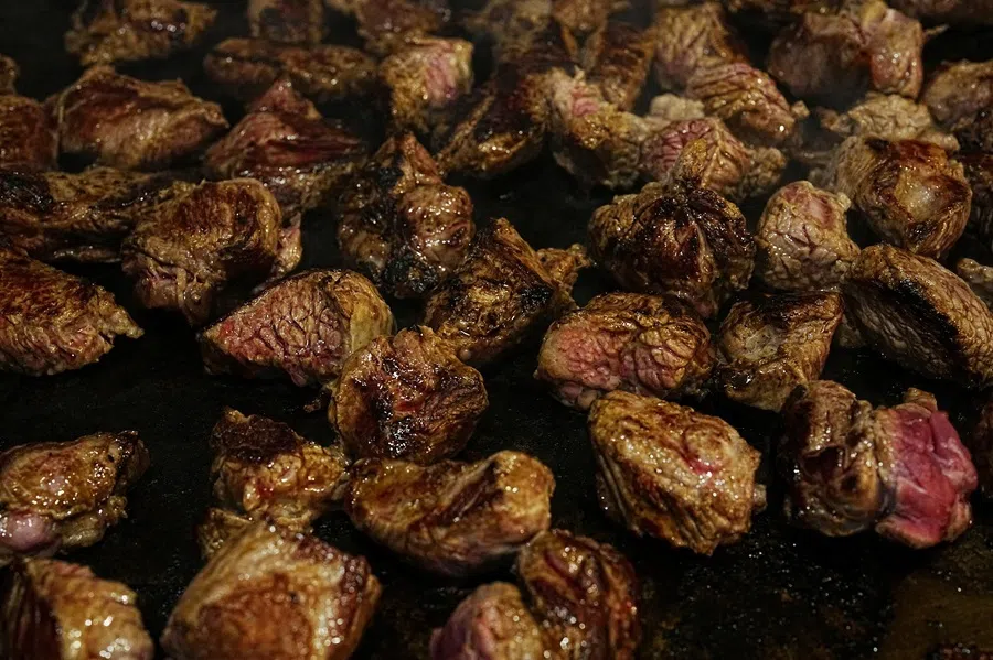 Chopped beef is prepared at Cuia restaurant, in Sao Paulo, Brazil, on 28 July 2026.