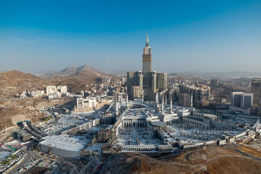 General view of the Grand Mosque during the Hajj pilgrimage in the holy city of Mecca, Saudi Arabia, 4 June 2025. (Saudi Press Agency/Handout via Reuters)