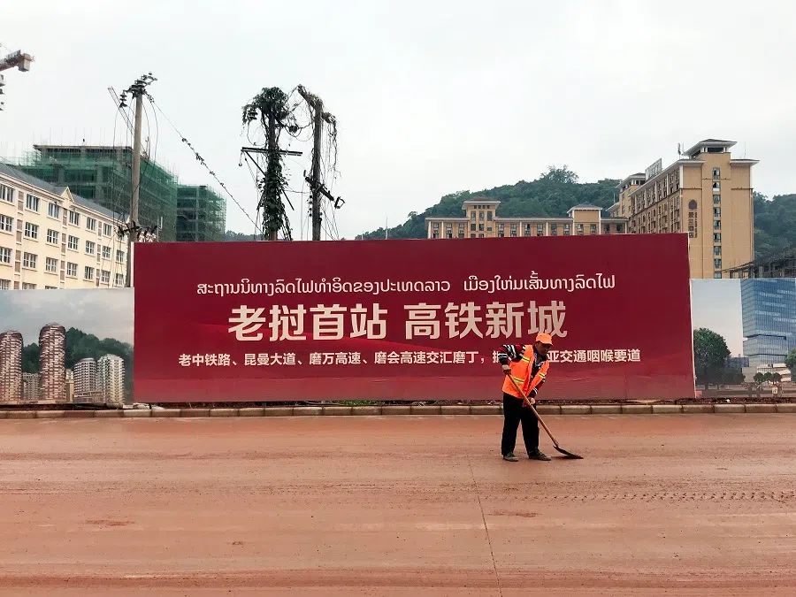 This photo taken on 14 June 2018 shows the construction site of the China-Laos railway. (SPH)
