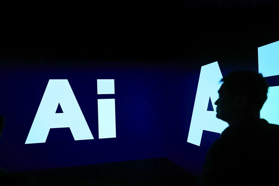 Signage for AI at the Siemens booth at the InnoTrans 2026 international trade fair for transport technology in Berlin, Germany, on 25 September 2026.