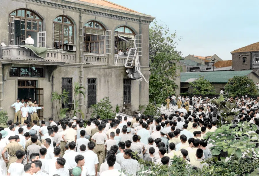 In 1957, anti-US actions broke out in Taipei, with people attacking the US embassy and entering inside and stealing documents.