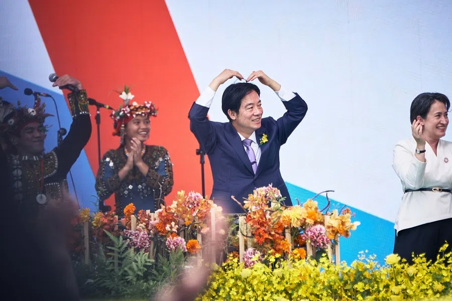 Taiwan President William Lai (centre) during his inauguration ceremony at the Presidential Palace in Taipei, Taiwan on 20 May 2024. (An Rong Xu/Bloomberg)