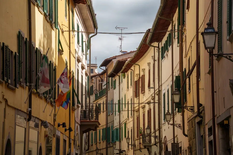 Buildings of Prato, an Italian city with the highest Chinese/Italian population ratio.