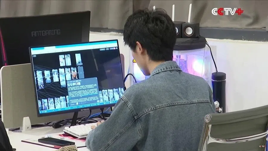 A screen shot from a video featuring micro-drama production in China.