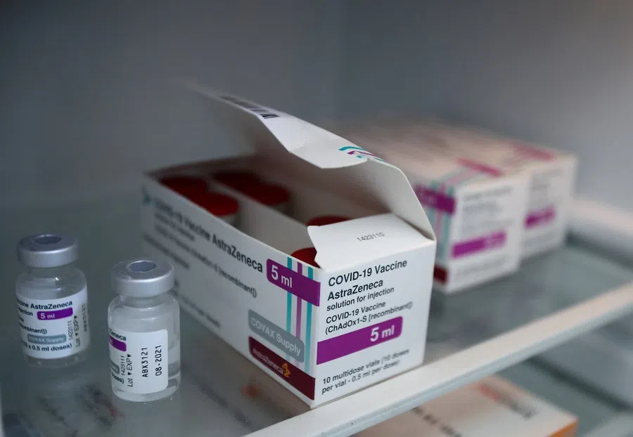 Boxes of AstraZeneca’s vaccine against Covid-19 are seen at a walk-in vaccination centre in Algiers, Algeria, on 6 June 2021. (Ramzi Boudina/Reuters)