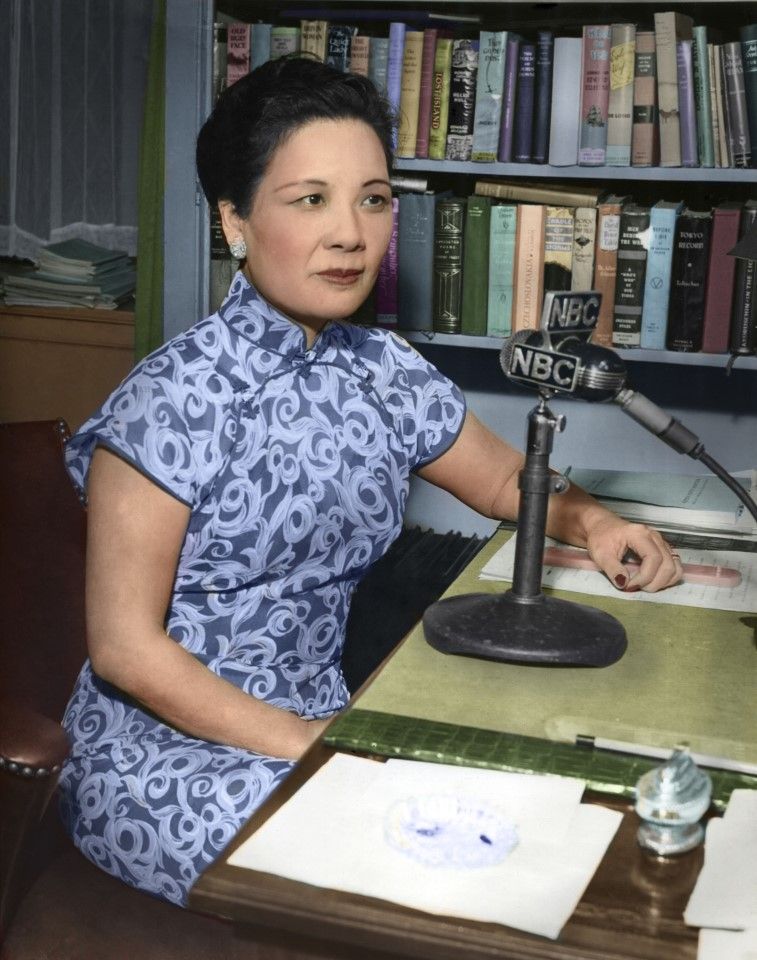On New Year's Day 1945, through NBC, Madame Chiang spoke to the people of America from her lodgings in Riverdale, New York: "I wish to thank you on behalf of myself and the Chinese people. It was your generosity that has helped in large measure to make our relief work possible, so that thousands upon thousands of war orphans, refugees and displaced persons were given aid and comfort in their dire straits." Riverdale was a villa owned by Madame Chiang's brother-in-law, the tycoon H.H. Kung. Madame Chiang, her brother T.V. Soong (Soong Tse-ven) and other family members had all previously stayed there.