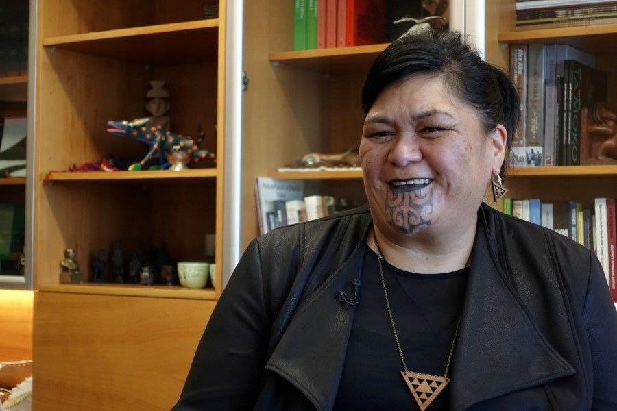 New Zealand's Foreign Minister Nanaia Mahuta speaks during an interview in Wellington, New Zealand on 15 December 2020. (Jonathon Molloy/Reuters)