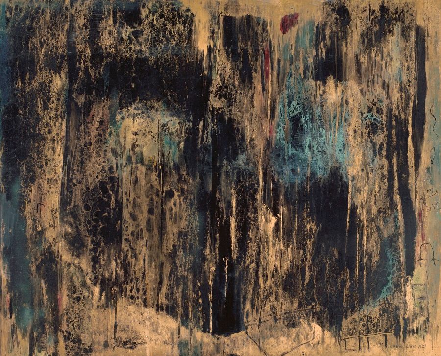 Chen Wen Hsi, Abstract Landscape, undated (c.1960s).