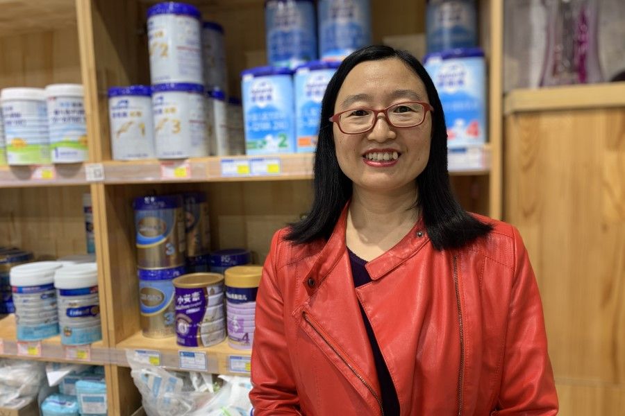 Ms Yuan Cuixia runs a store selling German products.
