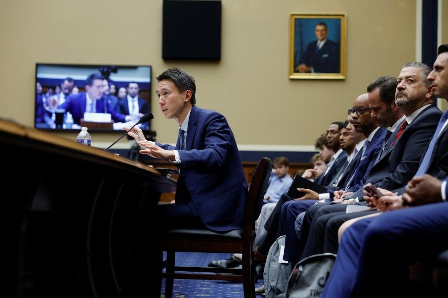 TikTok Chief Executive Shou Zi Chew testifies before a House Energy and Commerce Committee hearing on Capitol Hill in Washington, US, 23 March 2023. (Evelyn Hockstein/Reuters)