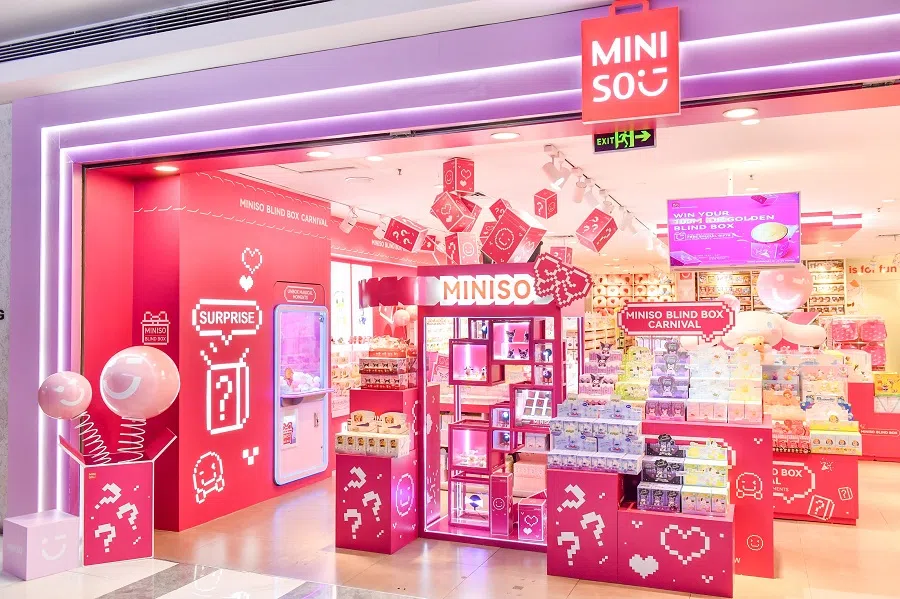 Miniso opened its first blind box store in Indonesia. (Miniso)