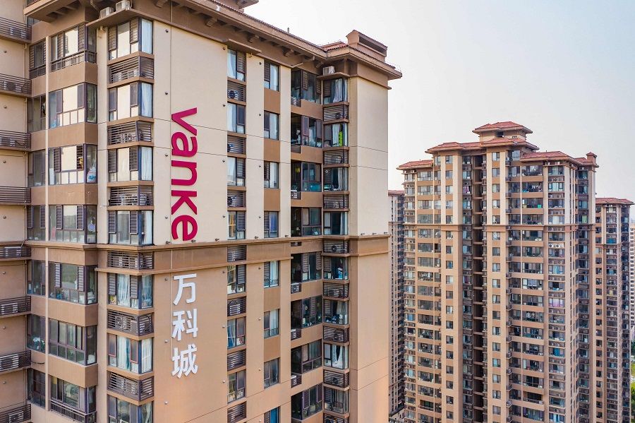 This aerial photograph taken on 30 August 2023 shows a residential complex built by Chinese real estate developer Vanke in Zhengzhou, Henan province, China. (AFP)