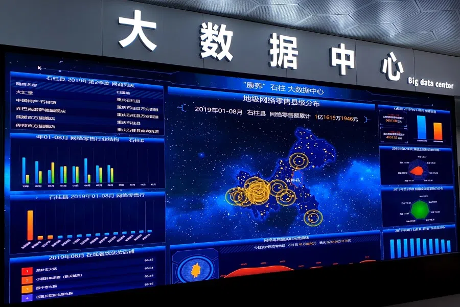 The big data centre shows the latest e-commerce information.