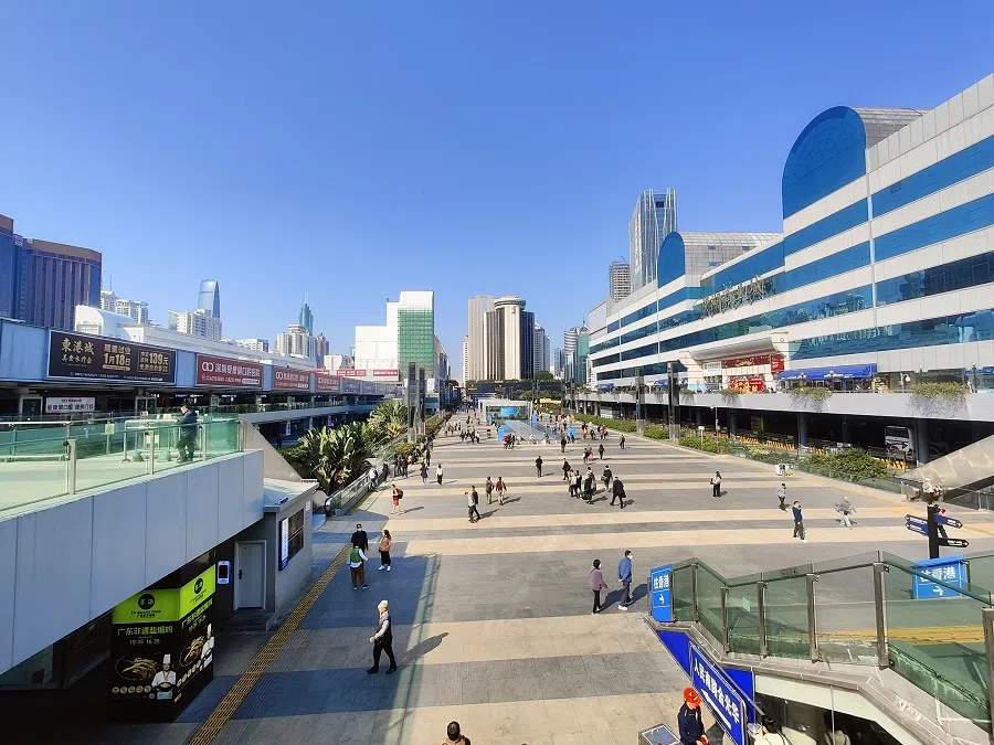 A view of Shenzhen from the Luohu border crossing. (SPH Media)