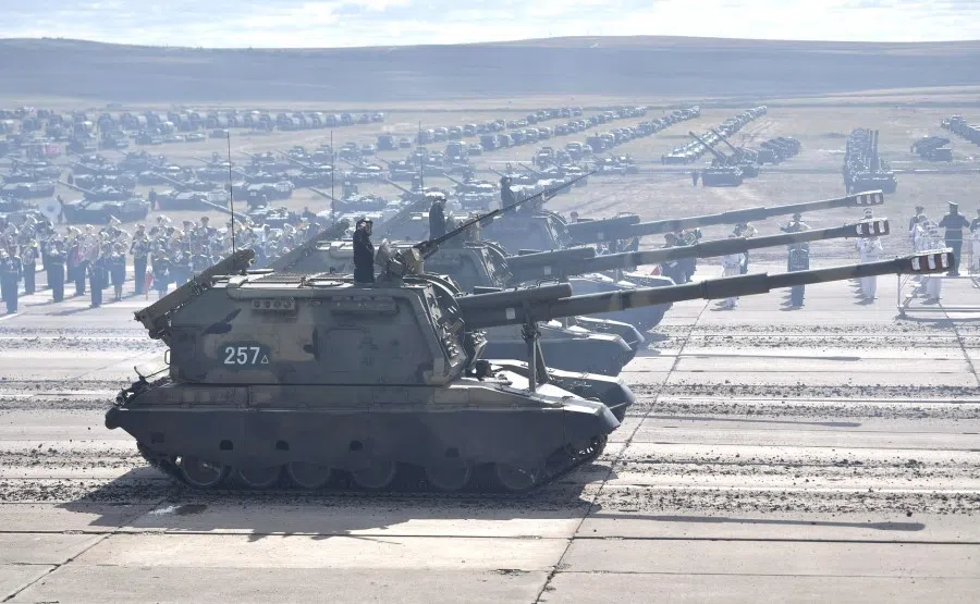 Troops at the Tsugol training range in Trans-Baikal territory during Vostok 2018, 13 September 2018. (Kremlin)
